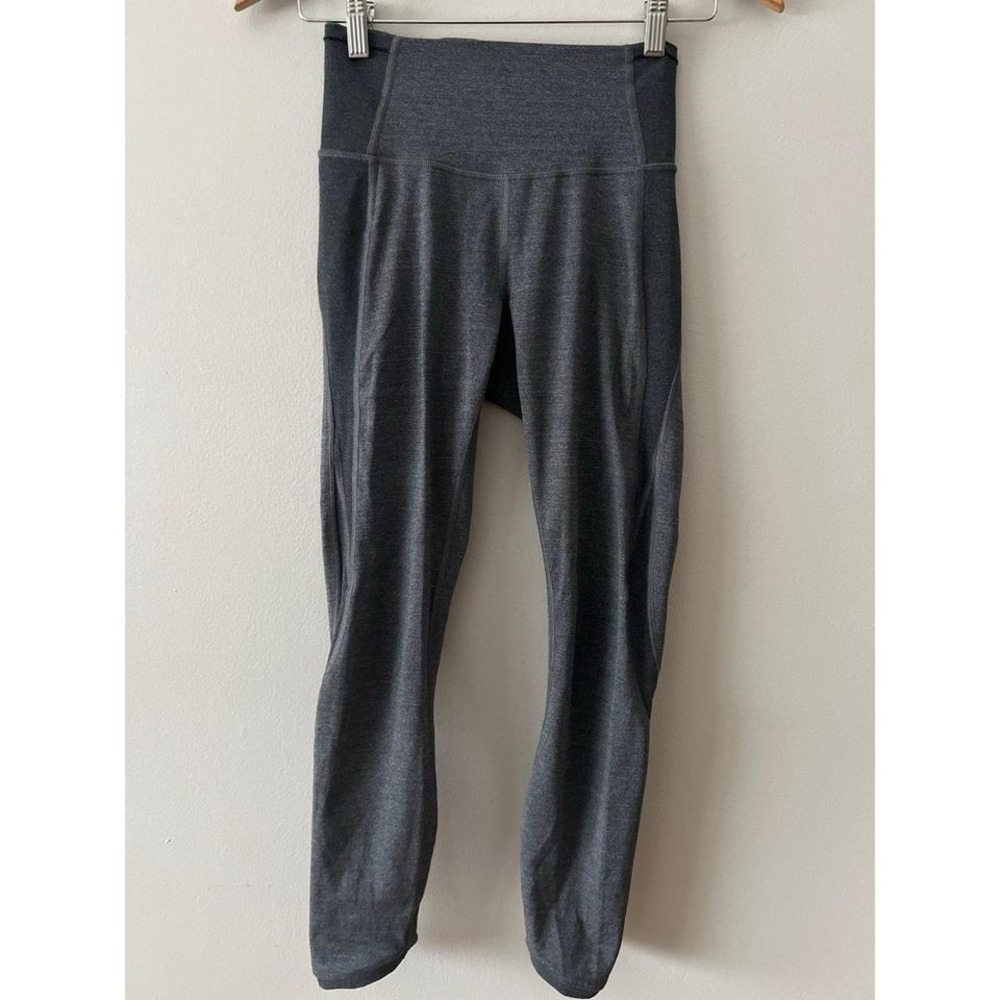 Lululemon Featherlight Tight Heathered Black Size 4